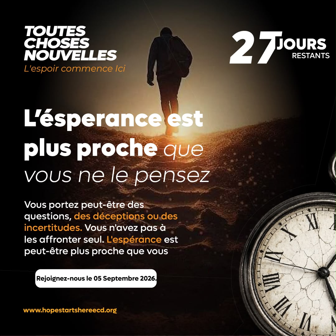 L’espérance est plus proche que vous ne le pensez