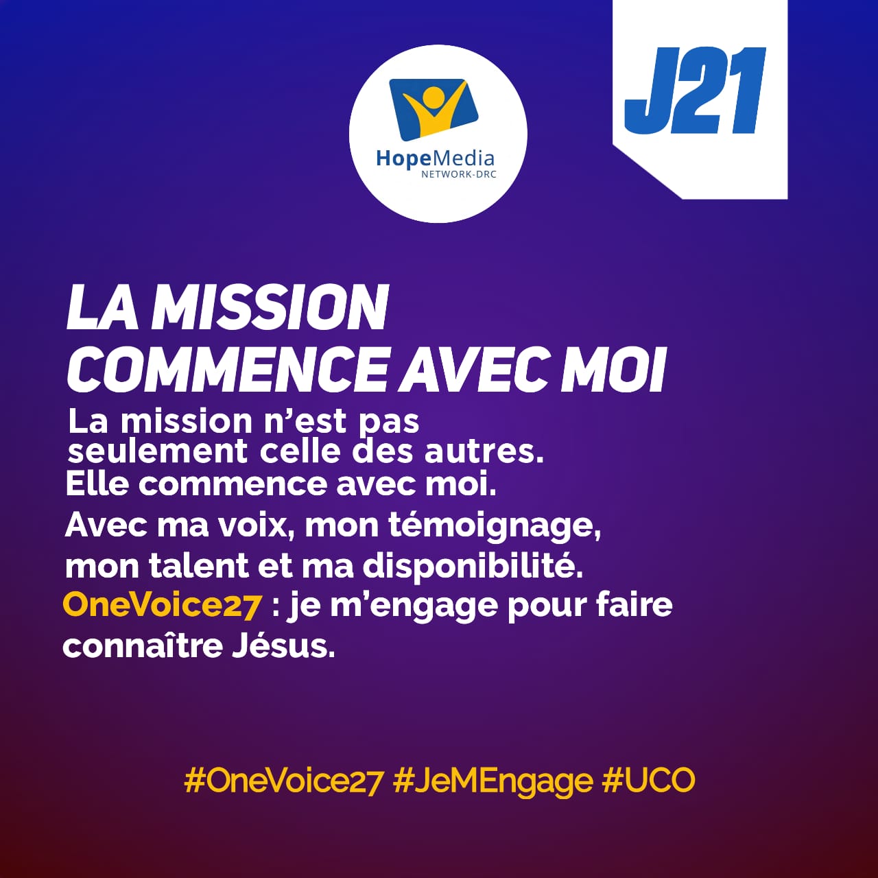 La mission commence avec moi.