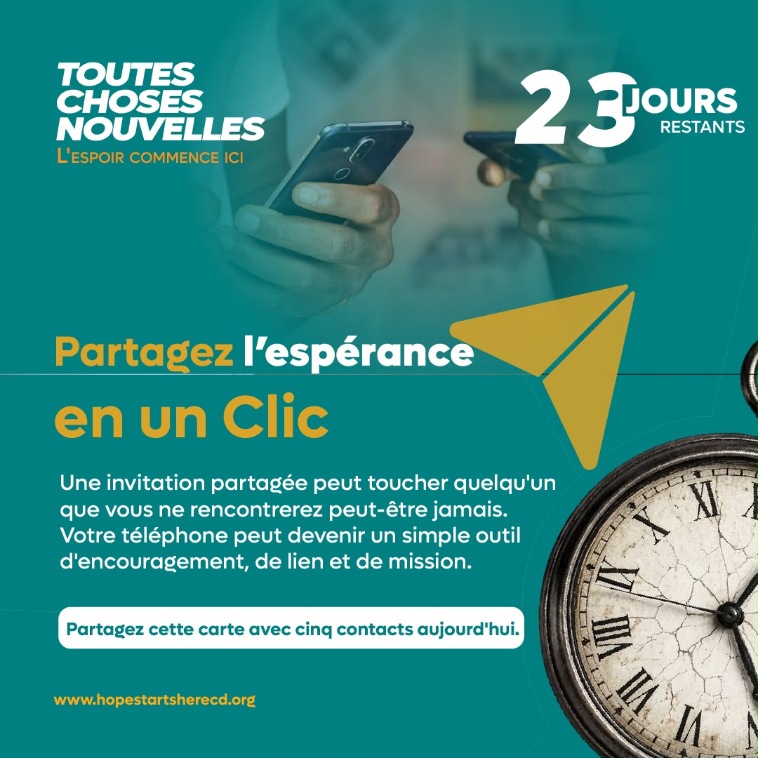 Partagez l’espérance en un clic !