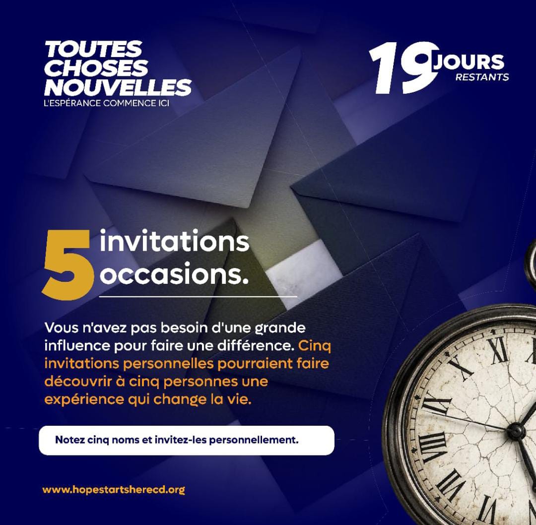 5 invitations, 5 occasions de partager l’espérance
